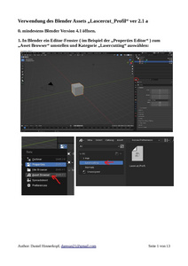 Ein Geometrynodes Setup in Blender zur einfachen Erstellung von Laserschnittprofilen.